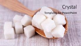  Presentation with sugar - Audience pleasing PPT theme consisting of back to school concept school supplies on blue background flat lay backdrop and a light blue colored foreground.