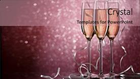  Presentation with white sparkle - Beautiful theme featuring white ribbons on pink backdrop and a coral colored foreground