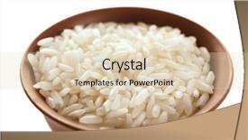  Presentation with rice grain - PPT layouts consisting of white rice in cup closeup background and a lemonade colored foreground