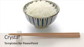  Presentation with japanese food - Cool new presentation theme with white rice japanese staple food backdrop and a coral colored foreground