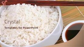  Presentation with soy sauce - Slide deck with white-rice-on-bamboo-mate background and a lemonade colored foreground