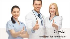  Presentation with team group - PPT theme featuring white robe - professional young team or group background and a  colored foreground