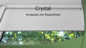  Presentation with blind - Slides featuring white roller blind background and a light gray colored foreground