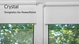  Presentation with blind - Cool new presentation with white roller blinds backdrop and a light gray colored foreground