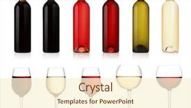  Presentation with white rose - PPT theme featuring white rose and red wine background and a cream colored foreground