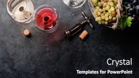  Presentation with white rose - Presentation theme consisting of white-rose-and-red-wine background and a black colored foreground