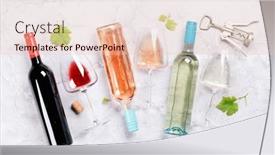  Presentation with white rose - Presentation theme having white-rose-and-red-wine background and a  colored foreground