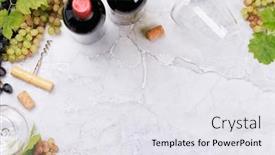  Presentation with white rose - Presentation theme enhanced with white-rose-and-red-wine background and a white colored foreground