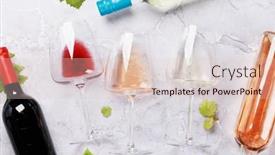  Presentation with white rose - Slide set having white-rose-and-red-wine background and a  colored foreground