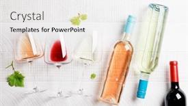  Presentation with white rose - PPT theme enhanced with white-rose-and-red-wine background and a white colored foreground