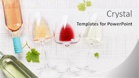  Presentation with white rose - Slide deck with white-rose-and-red-wine background and a  colored foreground