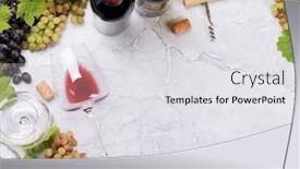  Presentation with white rose - PPT theme having white-rose-and-red-wine background and a light gray colored foreground