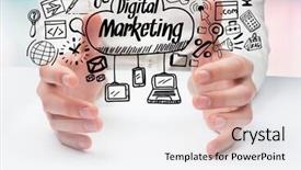  Presentation with doodles - PPT layouts enhanced with white rose presentation - digital composite of hands background and a  colored foreground