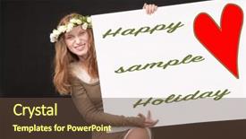  Presentation with face ain - Slide set with white rose presentation - female smiley face sign showing background and a  colored foreground