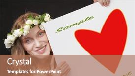  Presentation with biomedical engineering heart - Presentation design featuring white rose presentation - sign empty heart woman smiling background and a  colored foreground