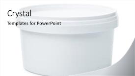  Presentation with plastic container - Colorful PPT theme enhanced with white round plastic container isolated backdrop and a white colored foreground