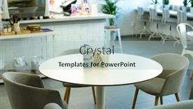  Presentation with napkins - Amazing presentation design having white-round-table-with-leaflet backdrop and a lemonade colored foreground