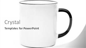  Presentation with simple design white - Presentation design with white-rustic-cup-with-black background and a  colored foreground