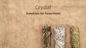  Presentation with incense - PPT theme consisting of white-sage-mugwort-and-siskiyou background and a coral colored foreground