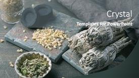  Presentation with sage - Slides consisting of white-sage-smudge-sticks-herbs background and a gray colored foreground