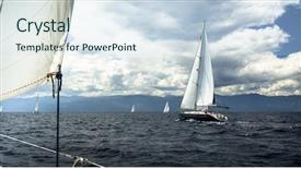  Presentation with sea weather - Amazing slide set having white sails in stormy backdrop and a  colored foreground