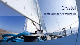  Presentation with sails sailing yacht catamaran sailing - Slide set consisting of white sails background and a light blue colored foreground