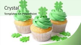  Presentation with clover - Presentation consisting of white saint patrics day background and a mint green colored foreground