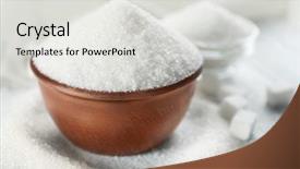  Presentation with white sand - Slide set with white sand and lump sugar background and a light gray colored foreground