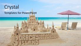  Presentation with white sand - PPT layouts having white sand beach in boracay background and a light blue colored foreground