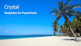  Presentation with boracay - Presentation theme with white sand beach in boracay background and a gray colored foreground