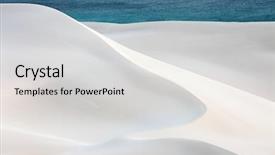  Presentation with white sand - PPT theme with white sand dunes in socotra background and a light gray colored foreground