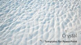  Presentation with clear water - Slide set featuring white-sand-texture-in-clear background and a light gray colored foreground