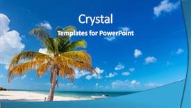  Presentation with sand ocean - Colorful presentation enhanced with barbuda island in caribbean backdrop and a ocean colored foreground