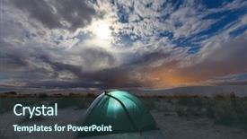  Presentation with beach ball sand dunes - Audience pleasing slide deck consisting of white sands dunes new mexico backdrop and a ocean colored foreground