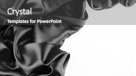  Presentation with silk saree - Slide deck featuring white satin - closeup of rippled black silk background and a dark gray colored foreground