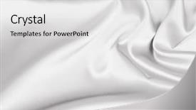  Presentation with satin - Slides enhanced with white satin or silk background background and a light gray colored foreground