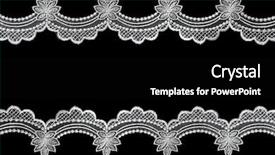  Presentation with border - Audience pleasing theme consisting of white scalloped lace over black backdrop and a black colored foreground