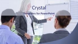  Presentation with business team join hands white - PPT theme consisting of white screen in the meeting background and a  colored foreground