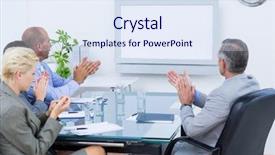  Presentation with team meeting - Presentation theme consisting of white screen in the meeting background and a  colored foreground