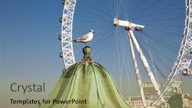  Presentation with seagull - Slide deck enhanced with white-seagull-on-a-sunny background and a yellow colored foreground