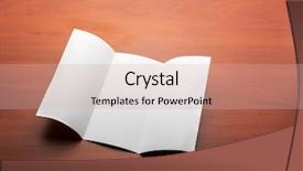  Presentation with white sheet - Presentation theme with white sheet of paper on the table background and a soft green colored foreground