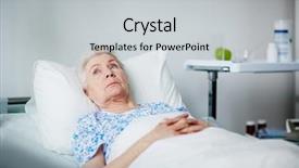  Presentation with lonely - Slide set with white sheets in hospital background and a light gray colored foreground