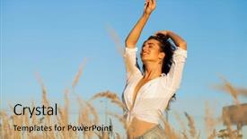  Presentation with jeans - Beautiful theme featuring white shirt and jeans short backdrop and a  colored foreground