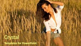  Presentation with jeans - Slide deck with white shirt and jeans short background and a  colored foreground