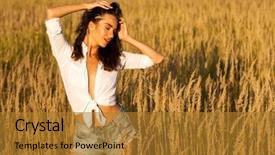  Presentation with jeans - Slide deck enhanced with white shirt and jeans short background and a  colored foreground