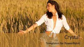  Presentation with jeans - Amazing PPT theme having white shirt and jeans short backdrop and a  colored foreground