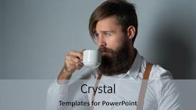  Presentation with tea coffee - Beautiful PPT theme featuring white shirt and yellow suspenders backdrop and a light gray colored foreground