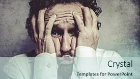  Presentation with fear - Presentation theme enhanced with vigils - fear man in white shirt background and a soft green colored foreground