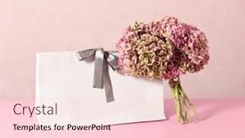  Presentation with pink white - Slide deck having white-shopping-bag-with-beautiful background and a lemonade colored foreground