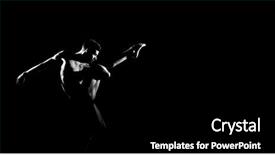  Presentation with ballet - Presentation theme enhanced with white silhouette of male background and a black colored foreground